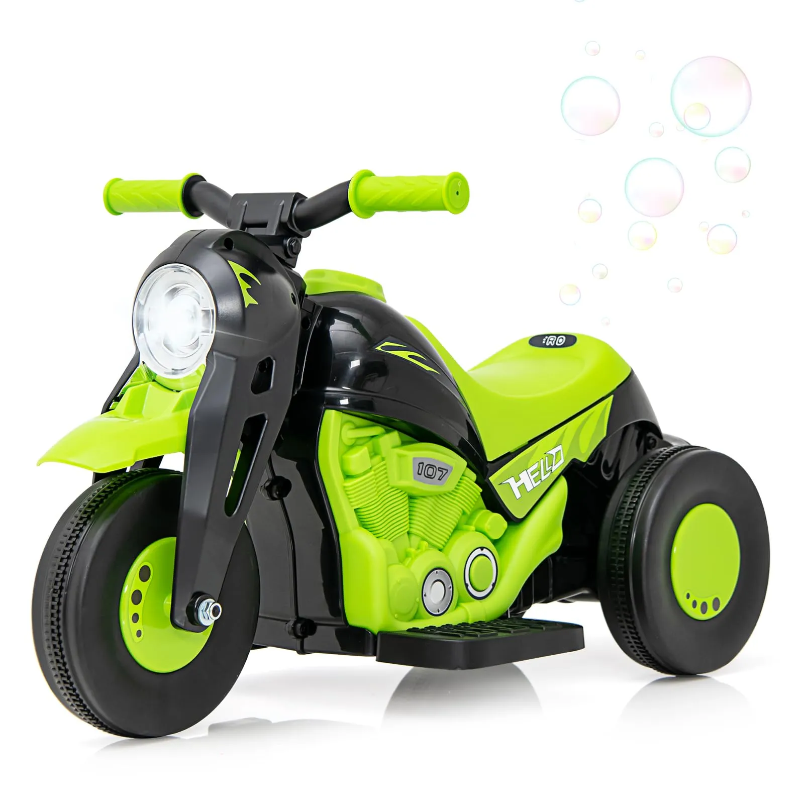 INFANS Kids Motorcycle, 6V Electric Ride on Car with Automatic Bubble Function for Children, Toddler Ages 3 