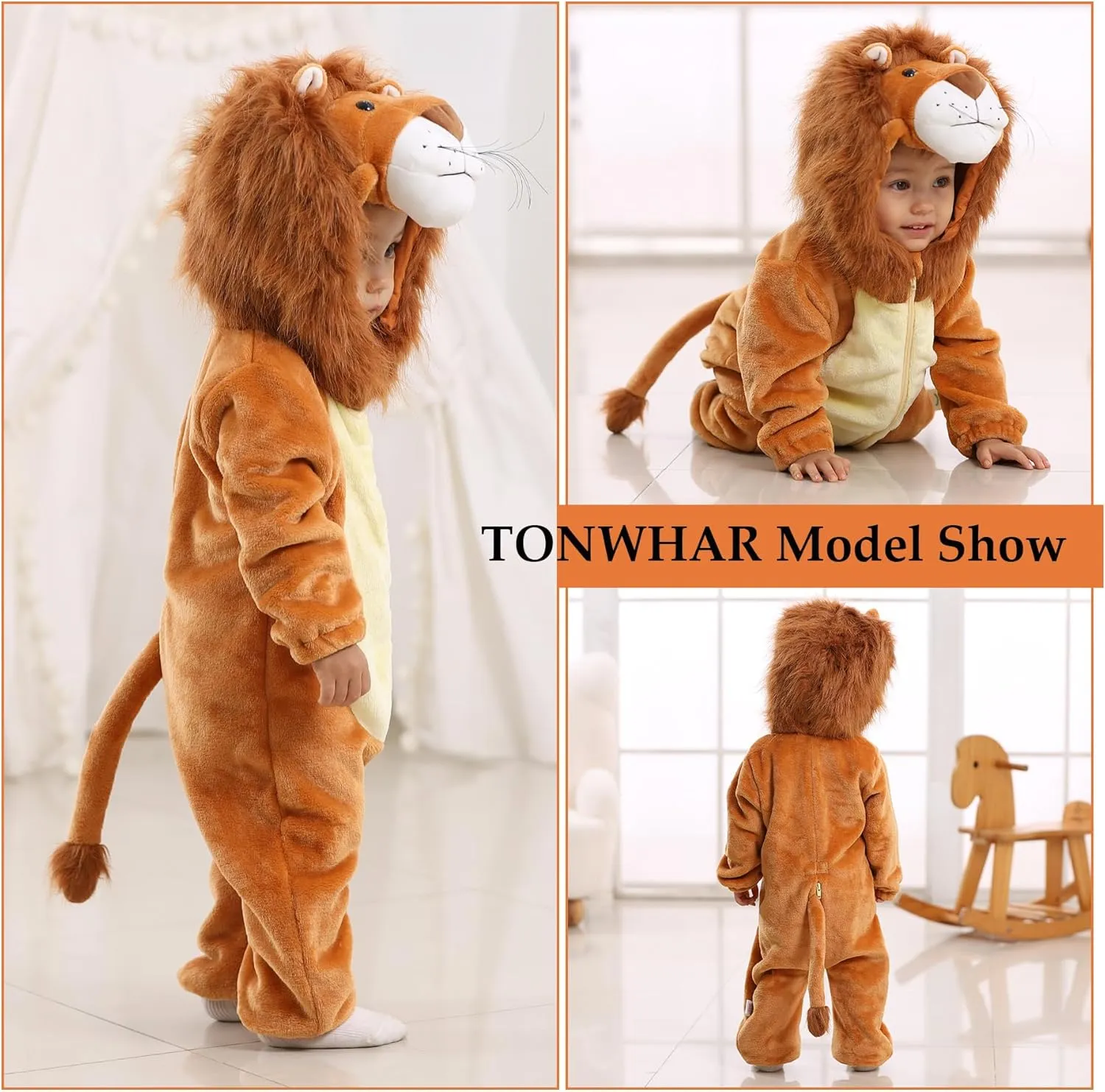 Infants Toddlers Halloween Cosplay Lion Costume Kids' Animal turtle destruction relay inconclusive volume Outfit Snowsuit TONWHAR 