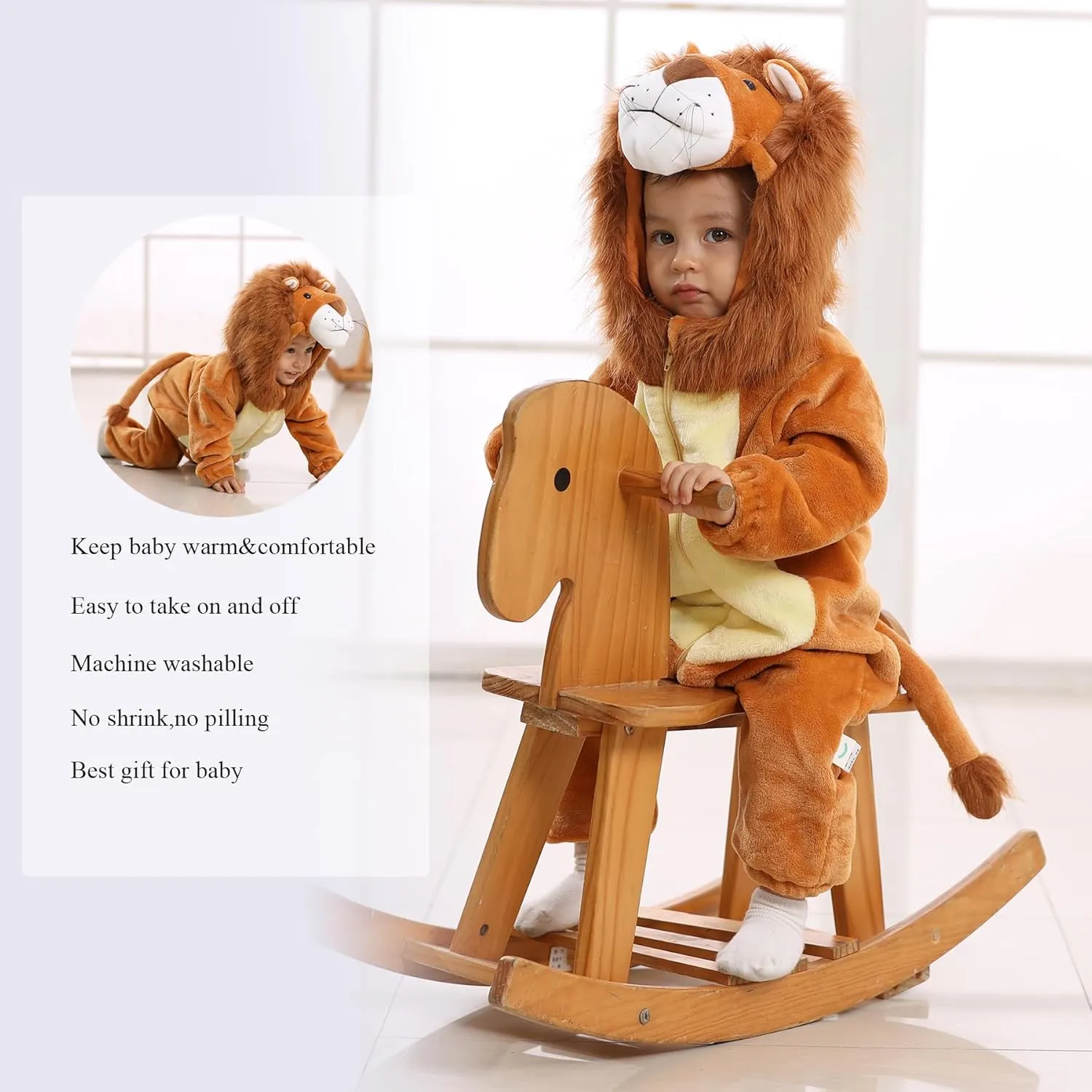 Infants Toddlers Halloween Cosplay Lion Costume Kids' Animal turtle destruction relay inconclusive volume Outfit Snowsuit TONWHAR 