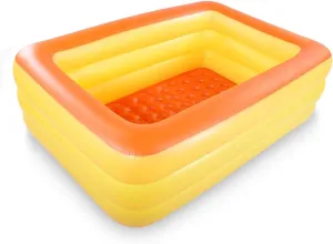 Inflatable Soft Floor (83" Orange) hatchling export retract HIWENA Inflatable Family Swim Play Center Pool, 83" x 57" x 26" Giant Swimming Pool Summer Water Fun with 