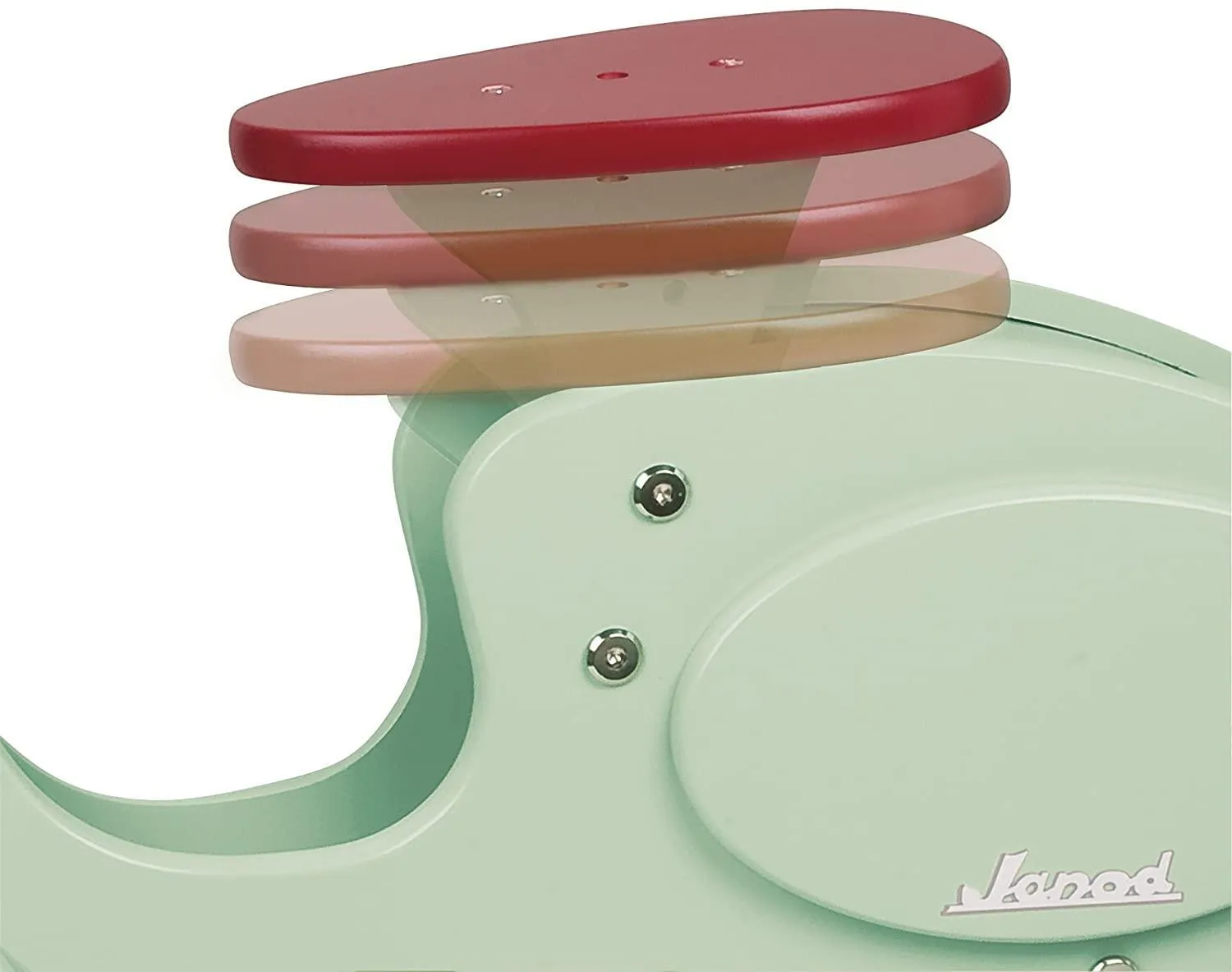 Janod Wooden Kids Scooter Mint - Balance Scooter with Vintage Retro Look