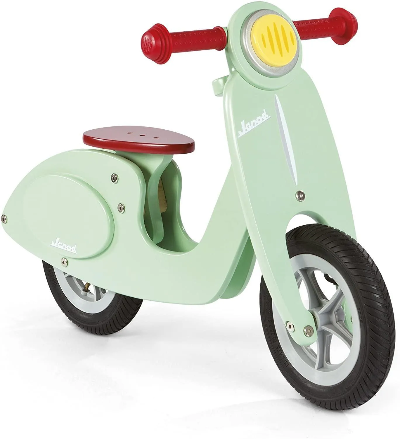 Janod Wooden Kids Scooter Mint - Balance Scooter with Vintage Retro Look
