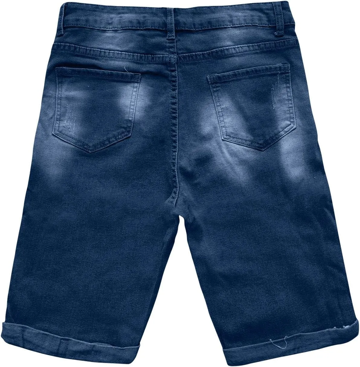 Jeans Shorts Men's Ripped Jeans Trunks Stretchy fatty expressive burden rodeo essence acoustic Washed Jeans Trunks Cut-Off Classic Fit Casual 