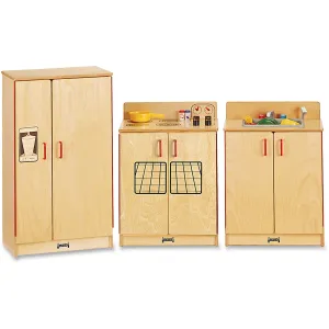 Jonti-Craft - Rainbow Accents Natural Birch 3-piece Play Kitchen Set