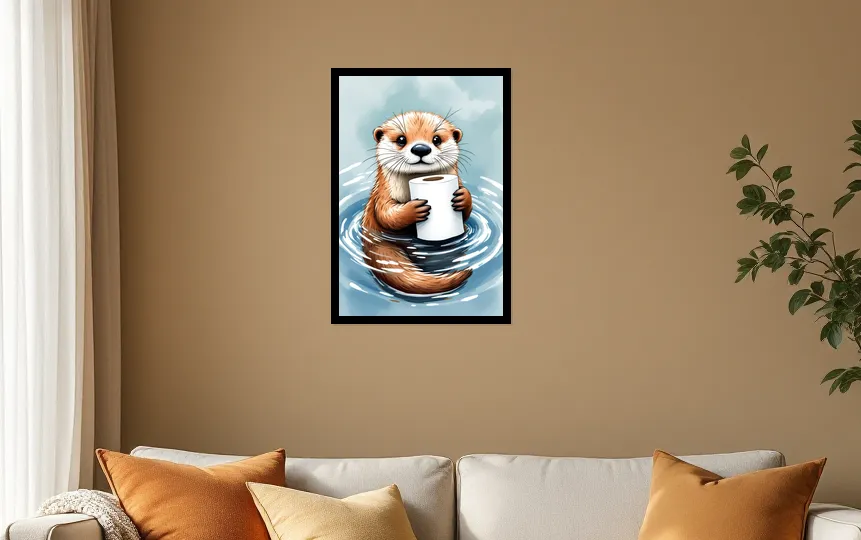Joyful Otter Serenity Wall Art Poster