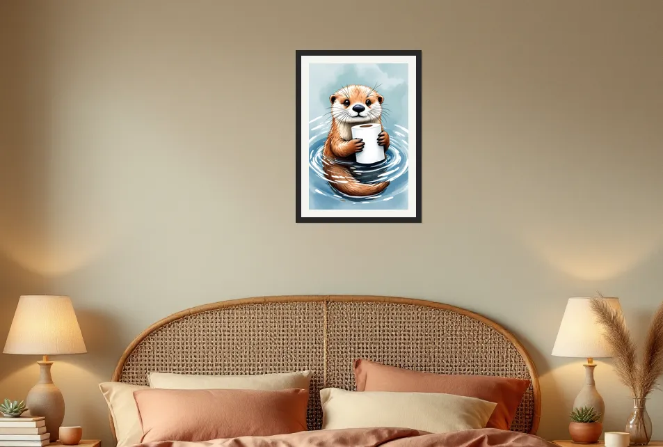 Joyful Otter Serenity Wall Art Poster
