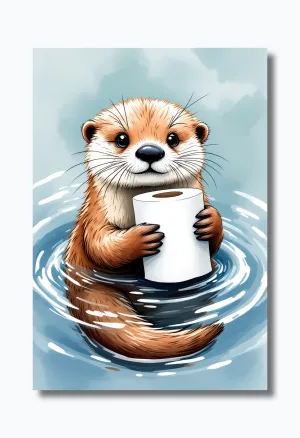 Joyful Otter Serenity Wall Art Poster
