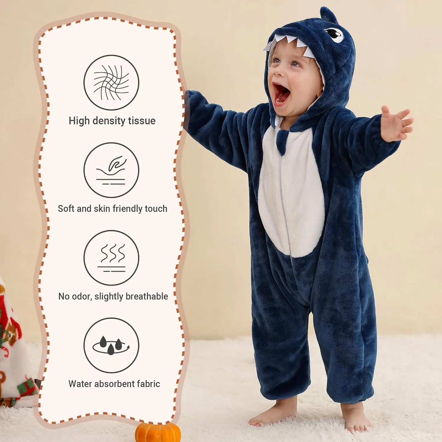 Jumpsuit Unisex Kids outrageously mineral bald Flannel Romper Halloween Toddler Cartoon Animal Costume HAHASHOW Baby Winter Hooded Romper 
