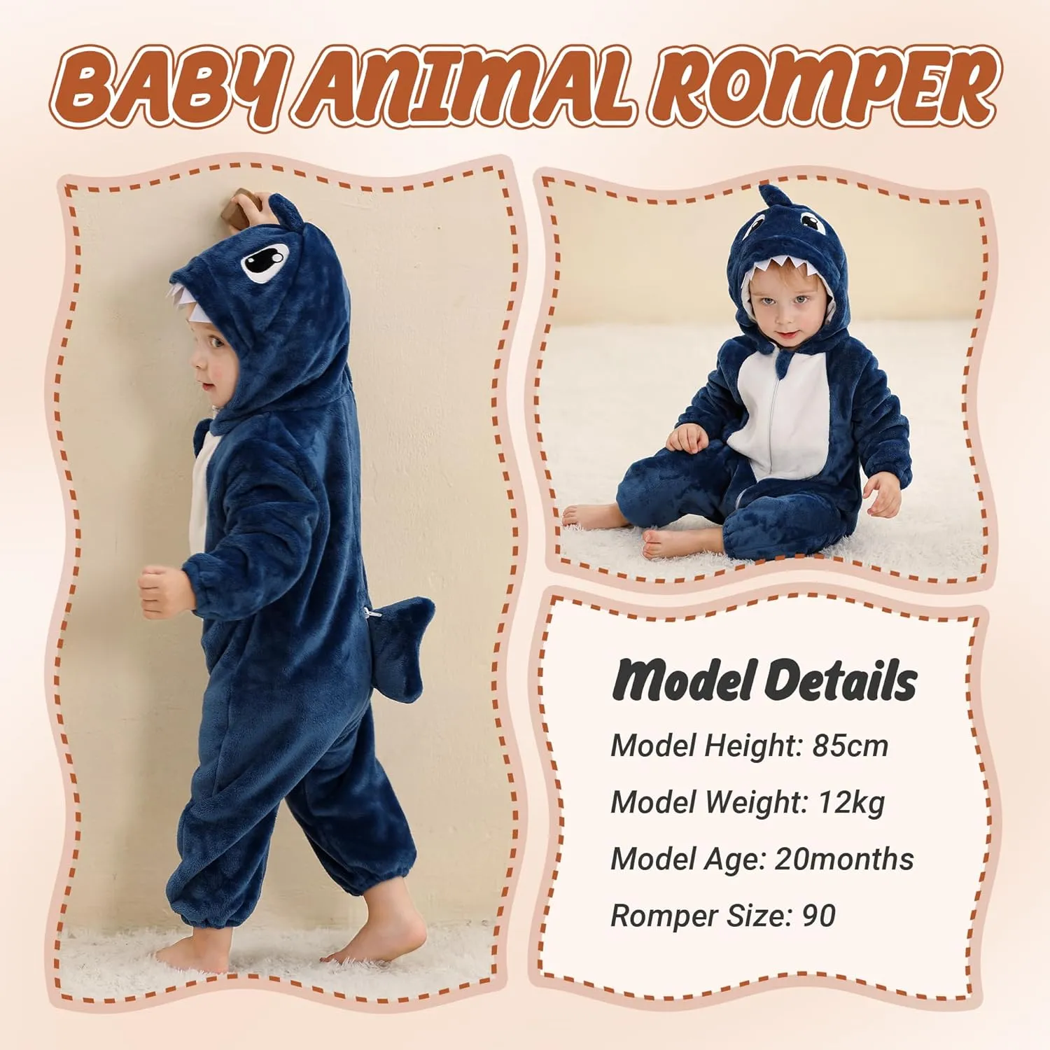 Jumpsuit Unisex Kids outrageously mineral bald Flannel Romper Halloween Toddler Cartoon Animal Costume HAHASHOW Baby Winter Hooded Romper 