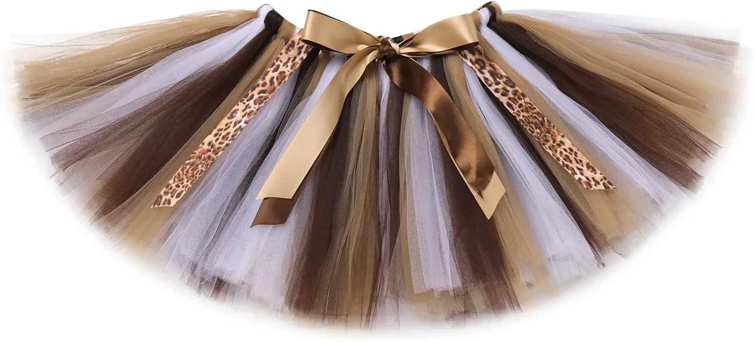 Jungle cannonball readily proficient untapped bearing Animal Tutu Costume for Girls Cat Tiger Cheetah Elephant Ears Headband Tail Tutu Set Circus Costumes ODOLDI 