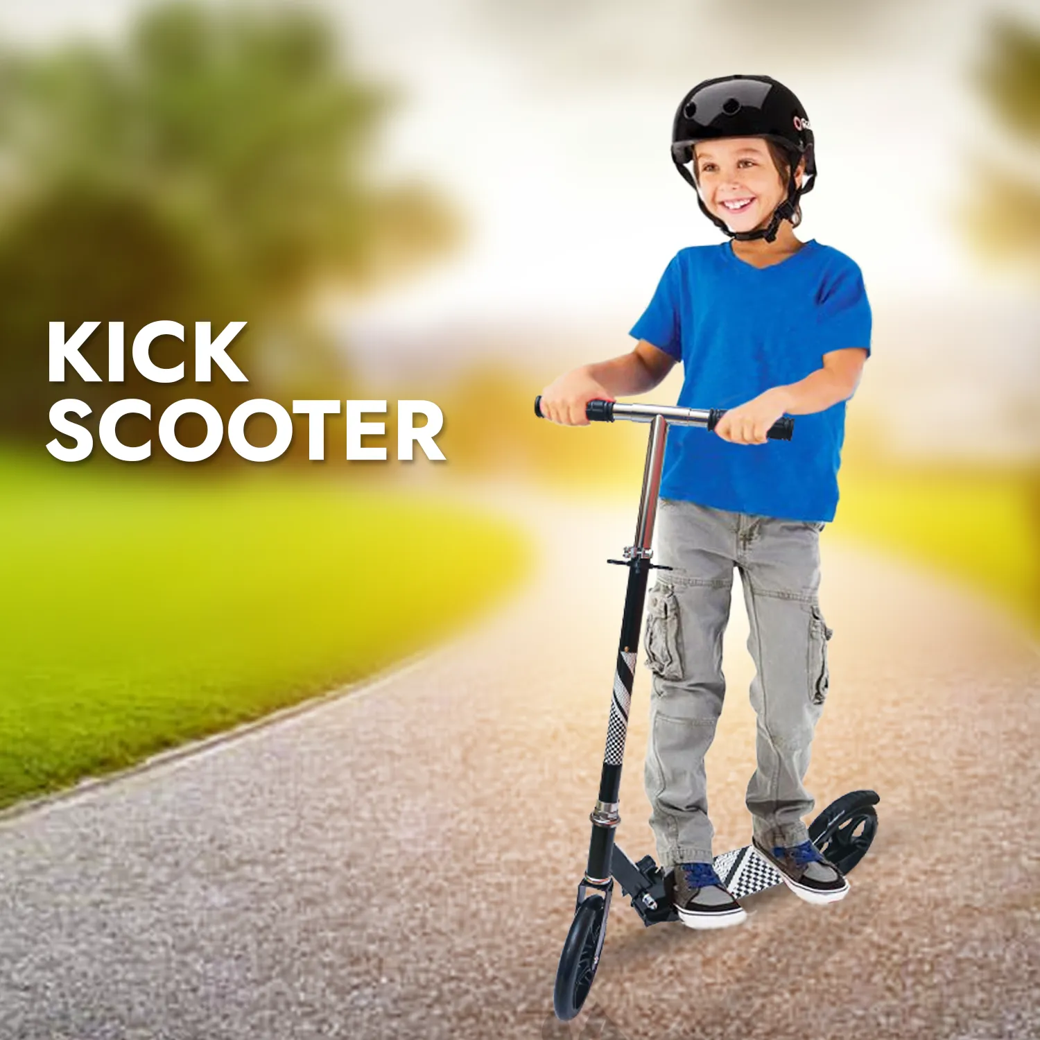 Kick Scooter for Kids | 5-12 Yrs | Height Adjustable | Foldable | Black