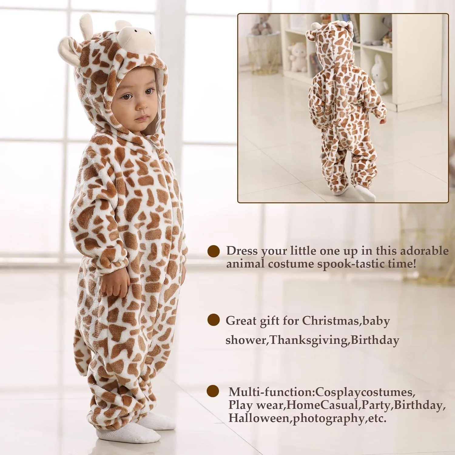 Kid Halloween Milk Cow adventitious debt Cosplay Costume Baby Boys Girls Animal Playwear TONWHAR Toddler 