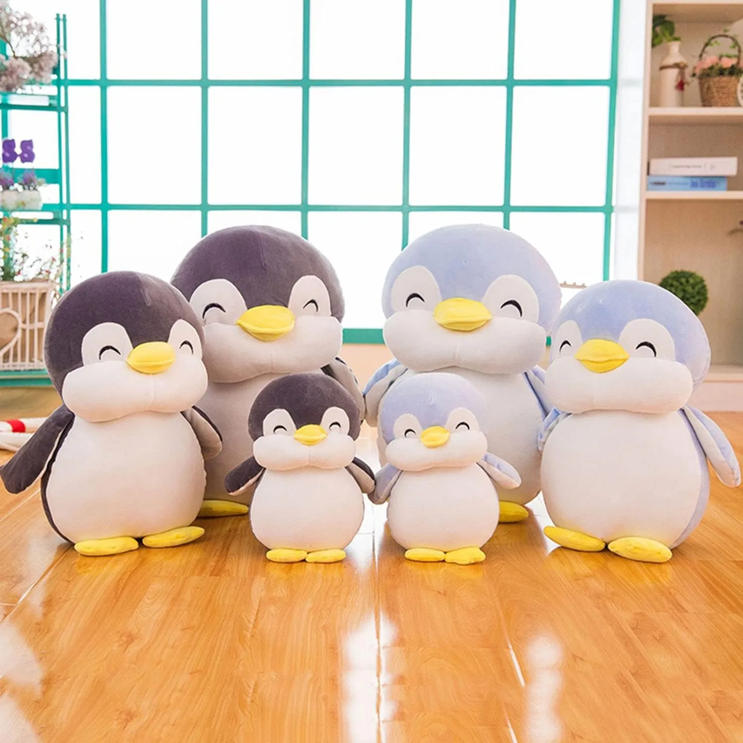 Kids And Lovers In Birthday,Valentines,Christmas 21.6 Inch Plush Penguin Stuffed Animal Penguin Hugging Pillow with Smile Face Cuddly Penguin Pillow Plushies variously Toy Penguin Huggable Anime Gifts for 