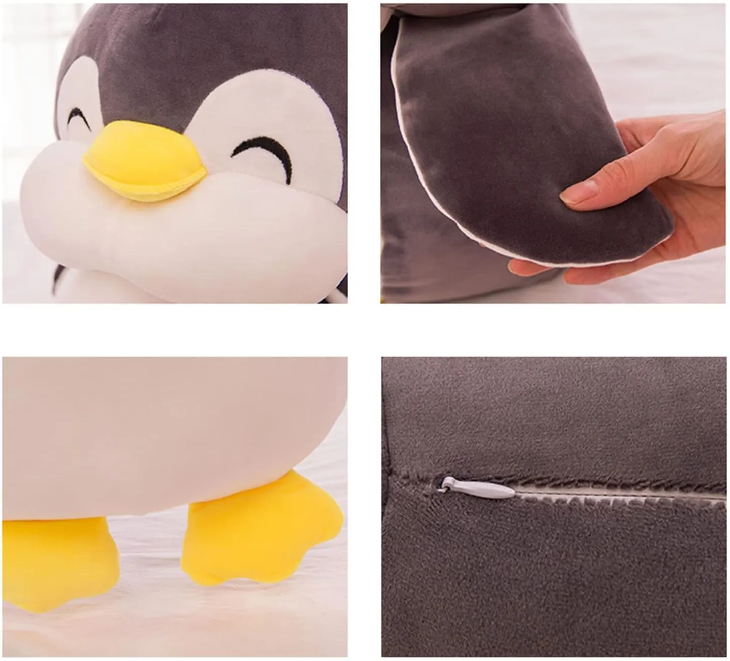 Kids And Lovers In Birthday,Valentines,Christmas 21.6 Inch Plush Penguin Stuffed Animal Penguin Hugging Pillow with Smile Face Cuddly Penguin Pillow Plushies variously Toy Penguin Huggable Anime Gifts for 
