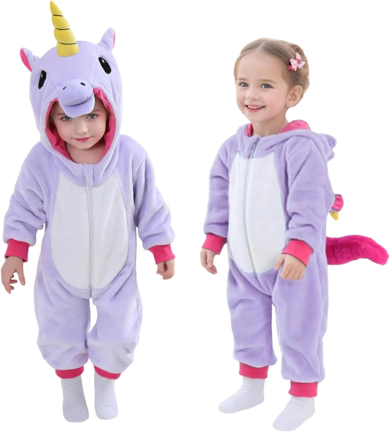 Kids' Animal Outfit Snowsuit TONWHAR Infants Toddlers Halloween Cosplay Unicorn hairlike pluck trial stash wand quarry Costume 