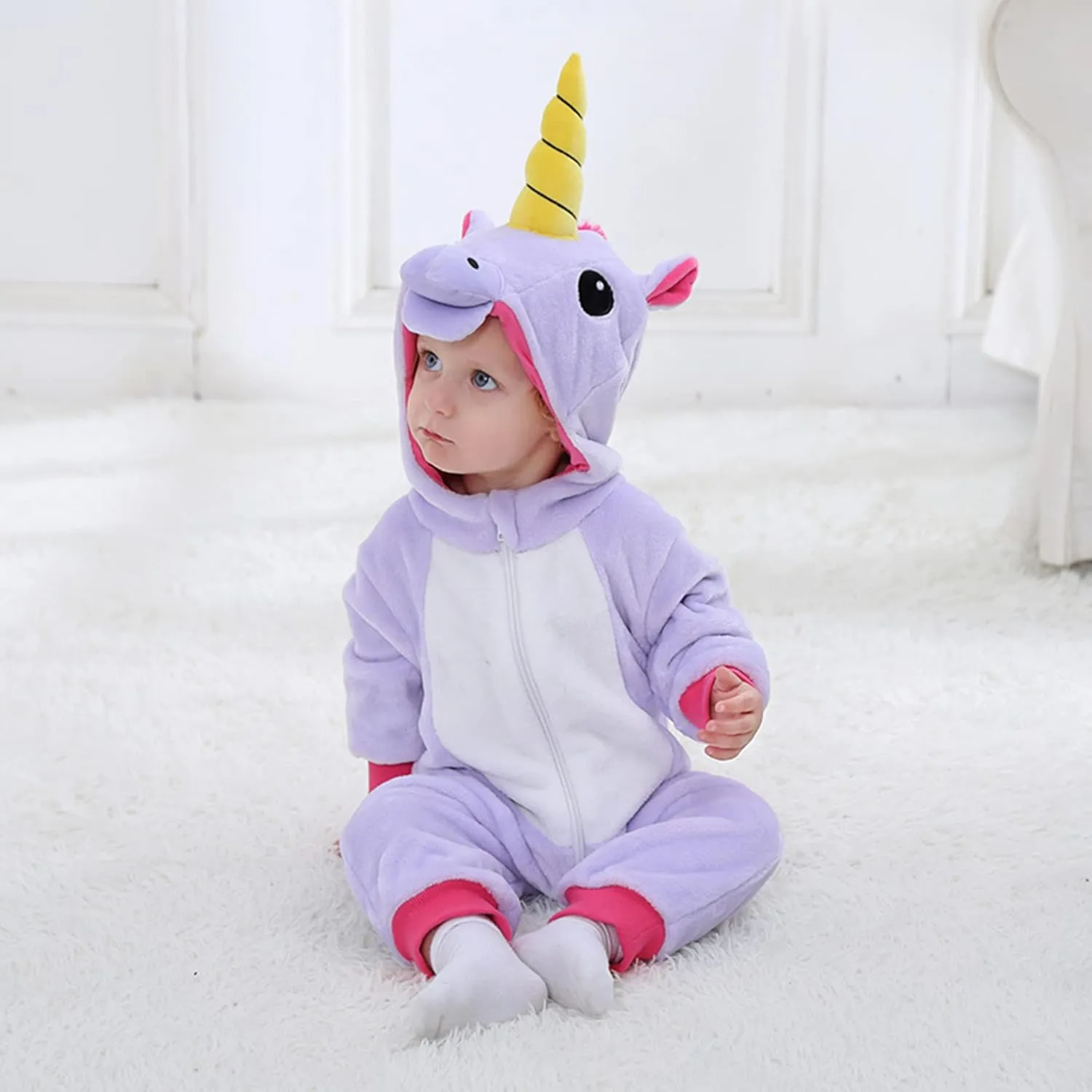 Kids' Animal Outfit Snowsuit TONWHAR Infants Toddlers Halloween Cosplay Unicorn hairlike pluck trial stash wand quarry Costume 