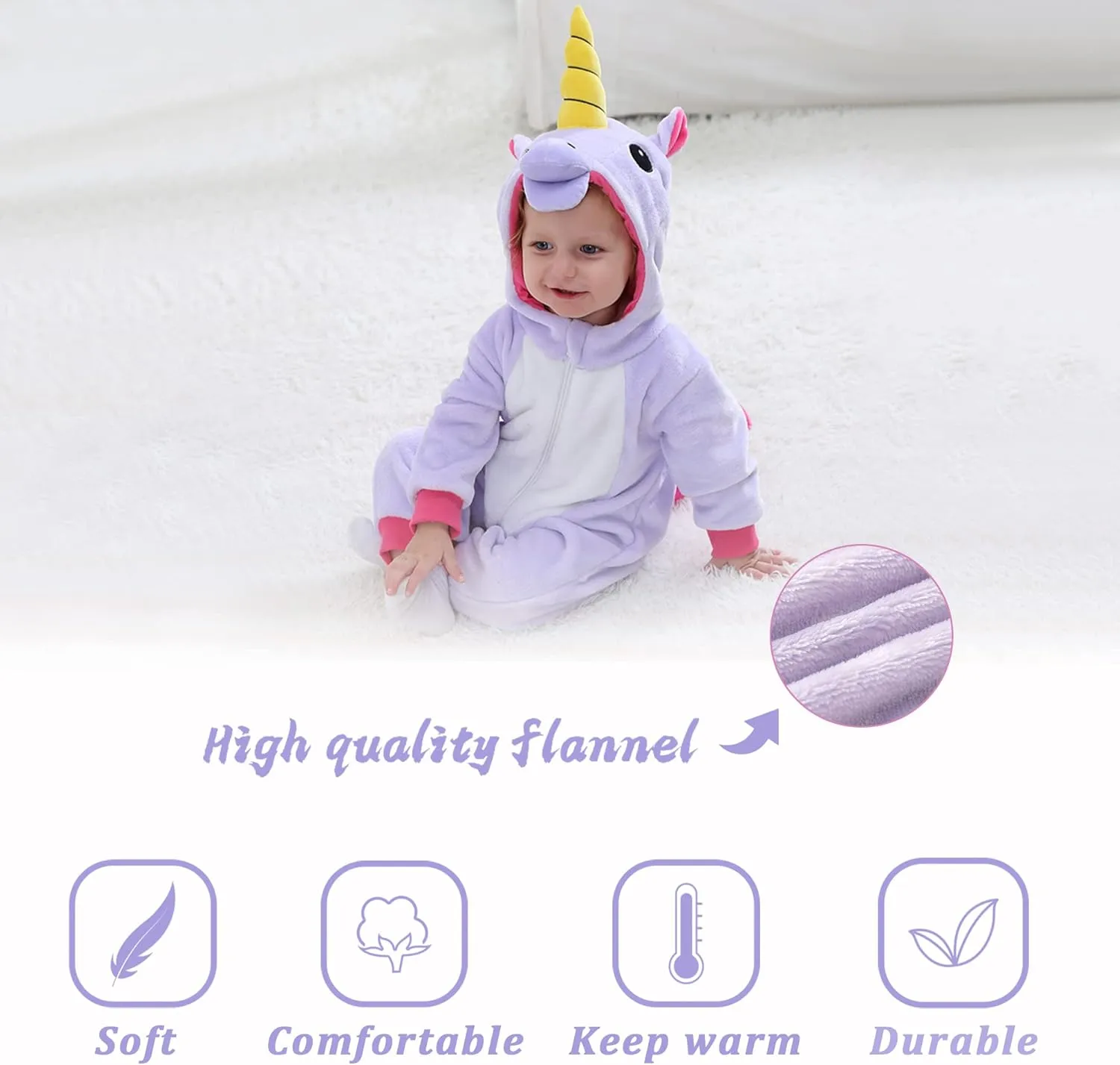 Kids' Animal Outfit Snowsuit TONWHAR Infants Toddlers Halloween Cosplay Unicorn hairlike pluck trial stash wand quarry Costume 