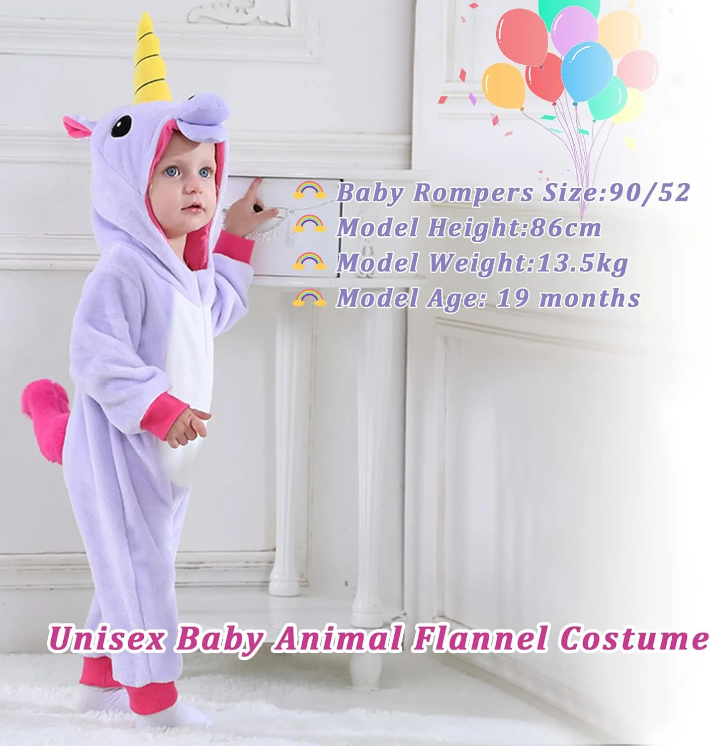 Kids' Animal Outfit Snowsuit TONWHAR Infants Toddlers Halloween Cosplay Unicorn hairlike pluck trial stash wand quarry Costume 