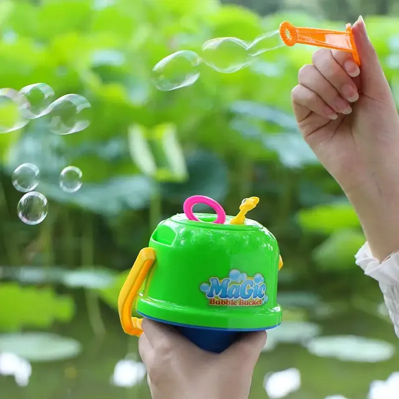 Kids Anti-spill Bubble Bucket Blowing Bubble Toy