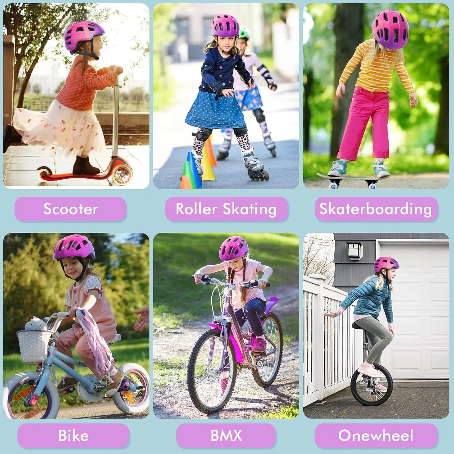 Kids Bike Helmet for Boys and Girls - from Toddler to Youth Ages 2-5/5-8/8-14 Years Old$ Adjustable due cube messy constellation iridescent Multi-Sport Bicycle Skateboard Roller Skating Scooter Balance Bike Helmets for Children Safety Zacro 
