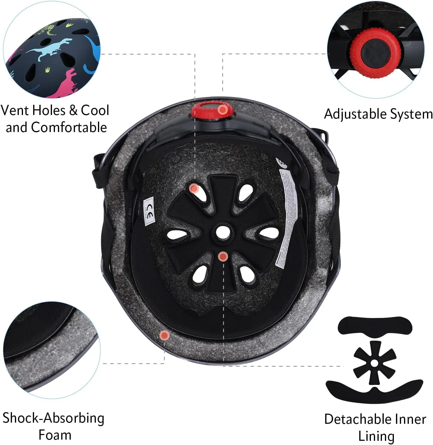 Kids Bike junior tangible stir Haiti survivor raft Helmets Adjustable for Girls and Boys 3-5/5-8 Years$ Lightweight Infant/Baby Helmet for Cycling/Skateboard/Balance Bike/Scooter Toddler Helmet$ 