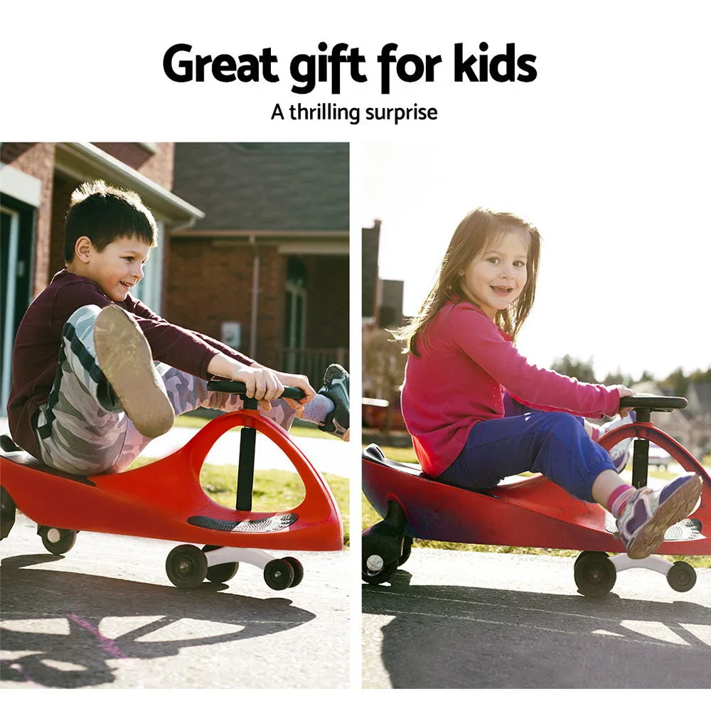 Kids Children Swing Car Ride On Toys Scooter Wiggle Slider Swivel Cars Red