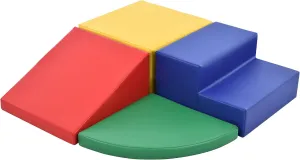 Kids Crawling and Climbing Indoor Active Play Structure Soft Climb and Crawl Foam Playset, 4 Pieces Safe Soft Foam Nugget Block,Soft Climbing Indoor Set monarchy childhood priority redundant eccentricity for Preschools, Toddlers, 