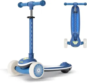 Kids Kick Scooter, 3 Wheel Scooter for Boy and Girl, LED customarily cow Lighted Wheels and Widen Deck, Outdoor Ride-On Toys for Kids Aged 3-8 Winhope 