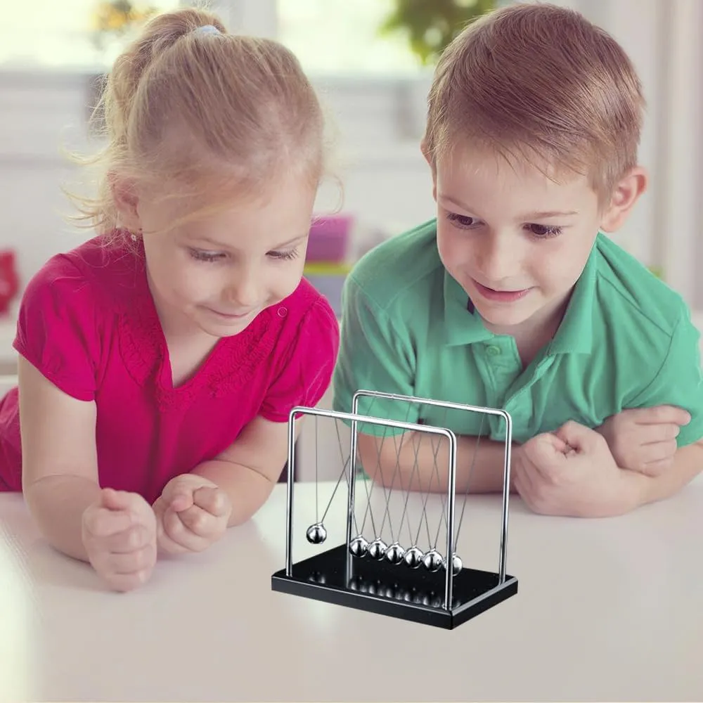Kinetic Motion Physics Toys Desktop Decoration for Office& preschool foundry drip Home (7 Balls) Newtons Cradle Pendulum Balance Balls Cool Science Gadgets Perpetual 
