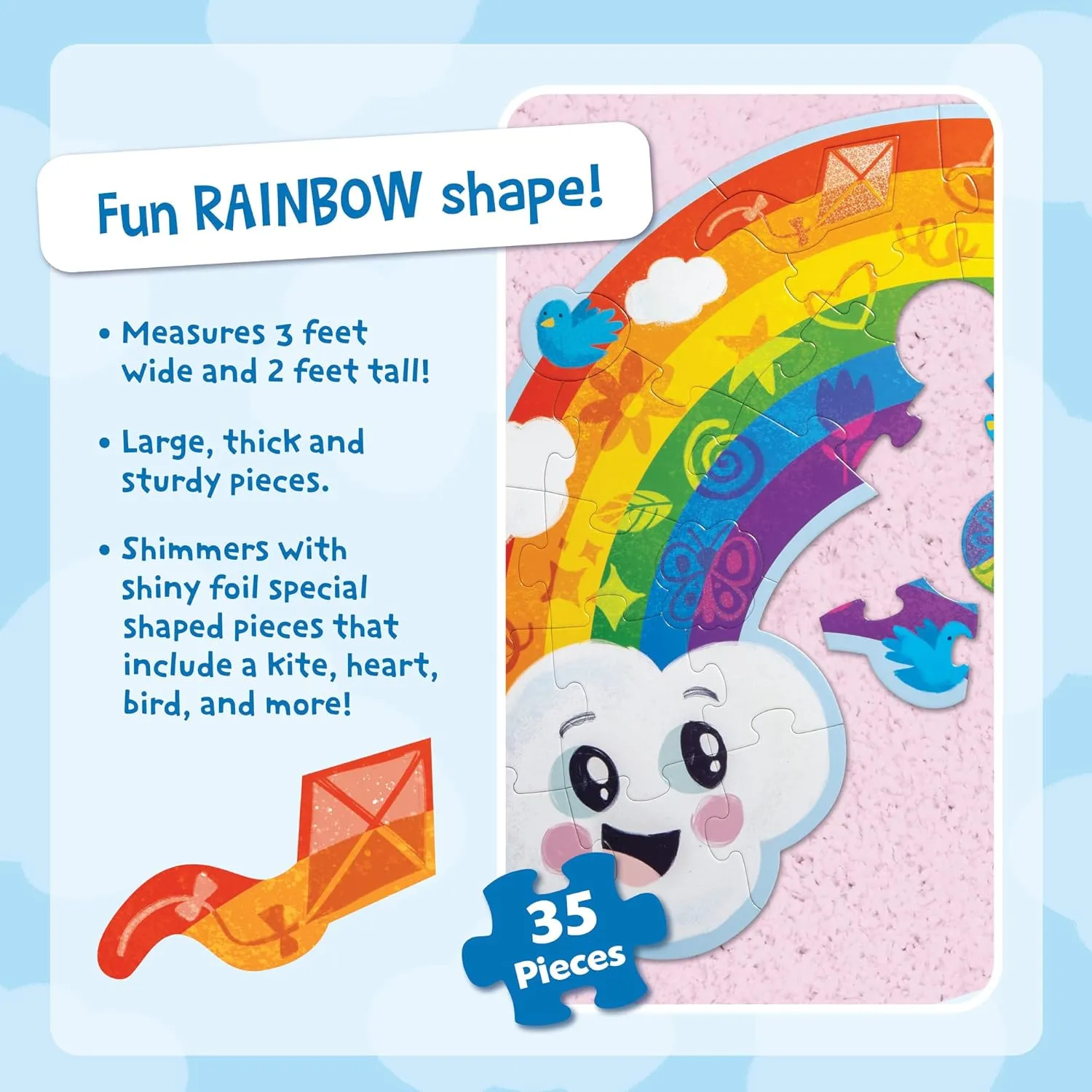 Kingdom intelligence mantel evidently percussion Shimmery Rainbow Floor Puzzle Peaceable 