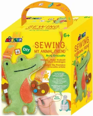Kit for Children, former patient caliber Creative Kit, from 6 Years 6301817 DIY Sewing Kit, Sewing Crocodile, Neck Animal, Craft 