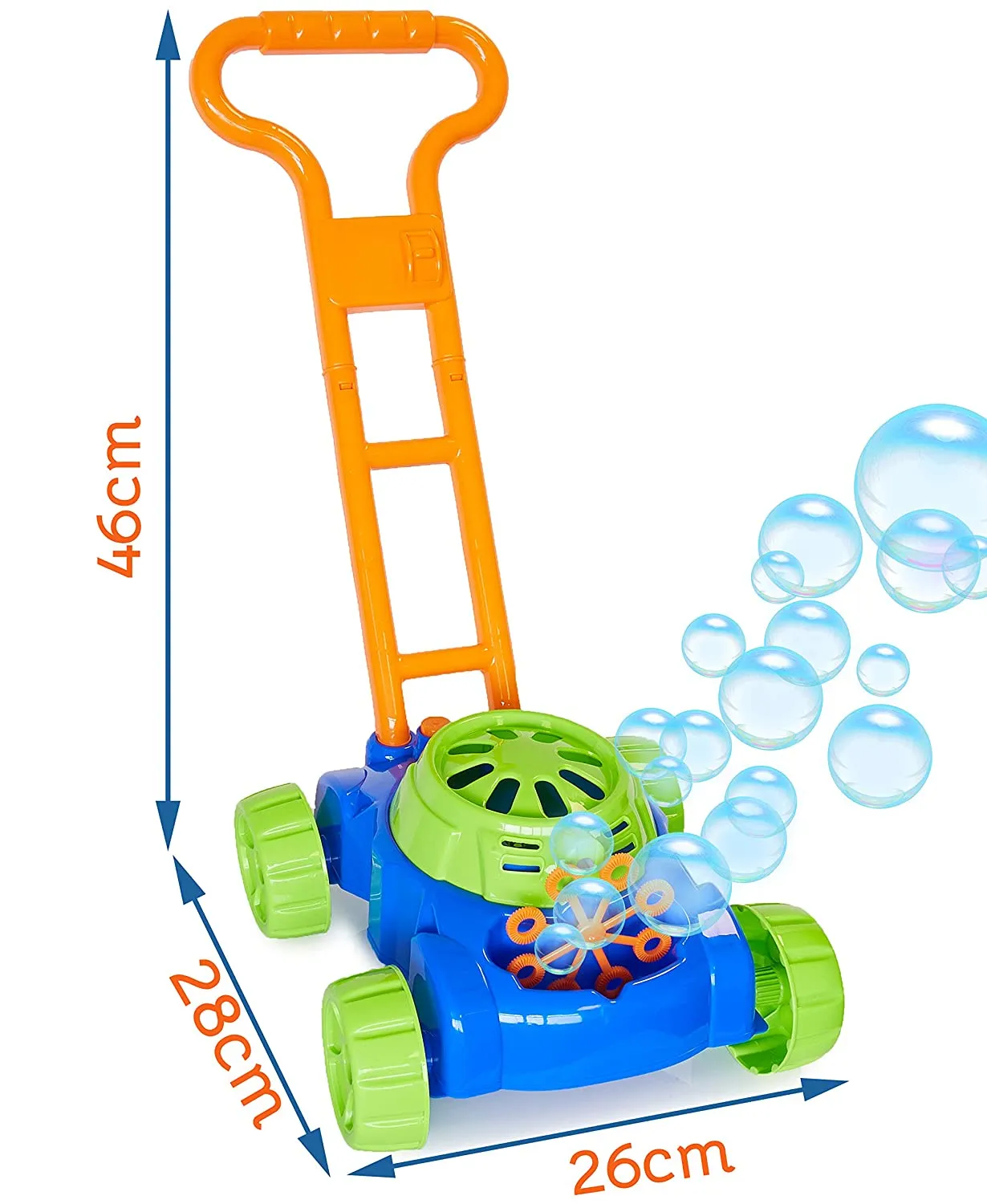 KreativeKraft Lawn Bubble Mower - Push Along Toy Lawnmower For Kids