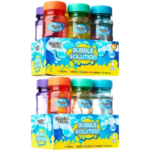 KreativeKraft Mini Bottles Bubble Solution with Bubble Wand - 2 Pack