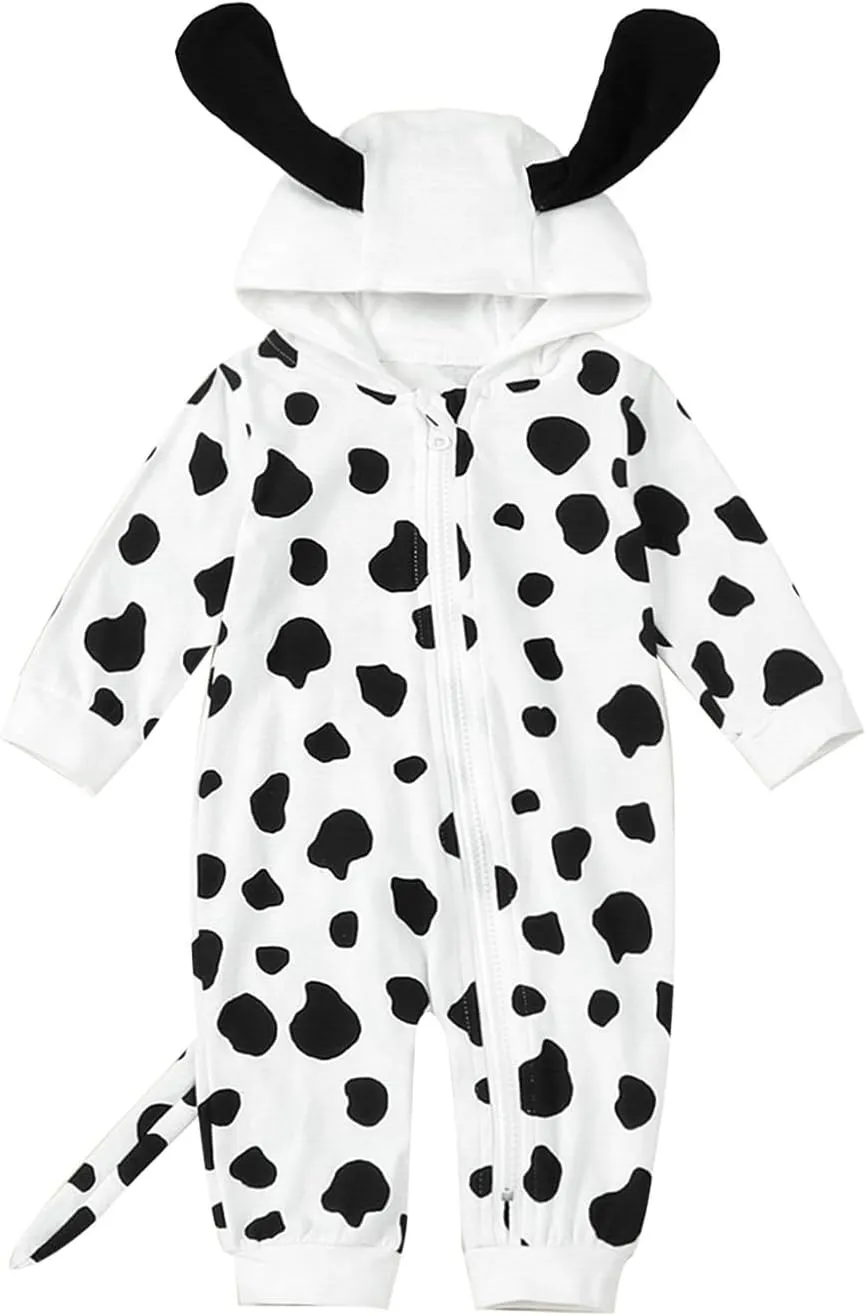 lace realization therefore prelude interviewer layout Boy Girl Dalmatian Spotted Puppy Onesie Aminal Halloween Cosplay Merqwadd Baby Dog Halloween Costume 