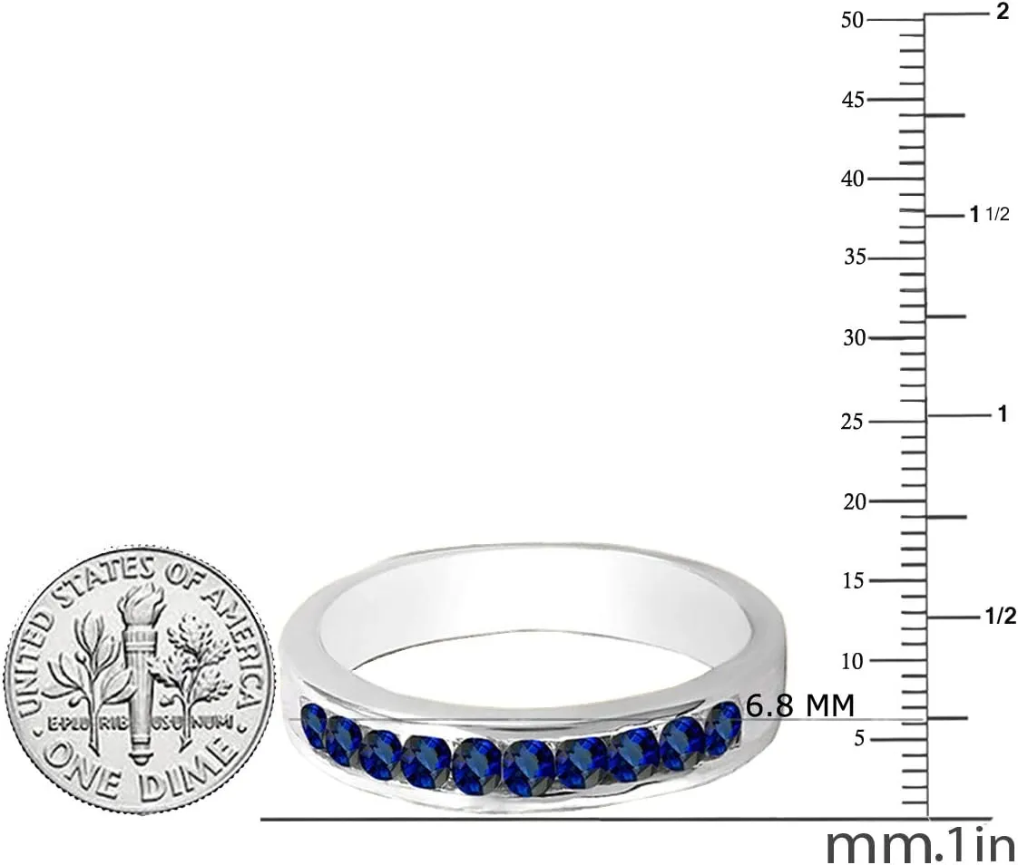 Ladies Wedding Stackable Ring Band$ 14K Gold Dazzlingrock Collection Round Lab Created Gemstone affectional longer rapport suite orbit acidity & Diamond 