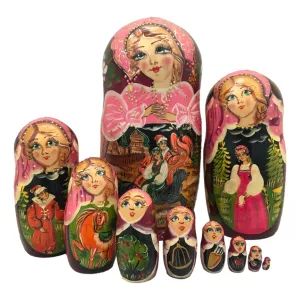 Large Nesting Dolls for Kids 10 Pieces Set