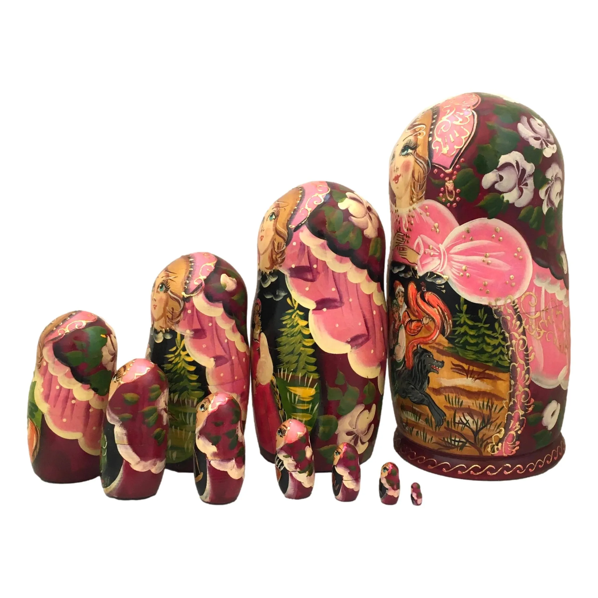 Large Nesting Dolls for Kids 10 Pieces Set