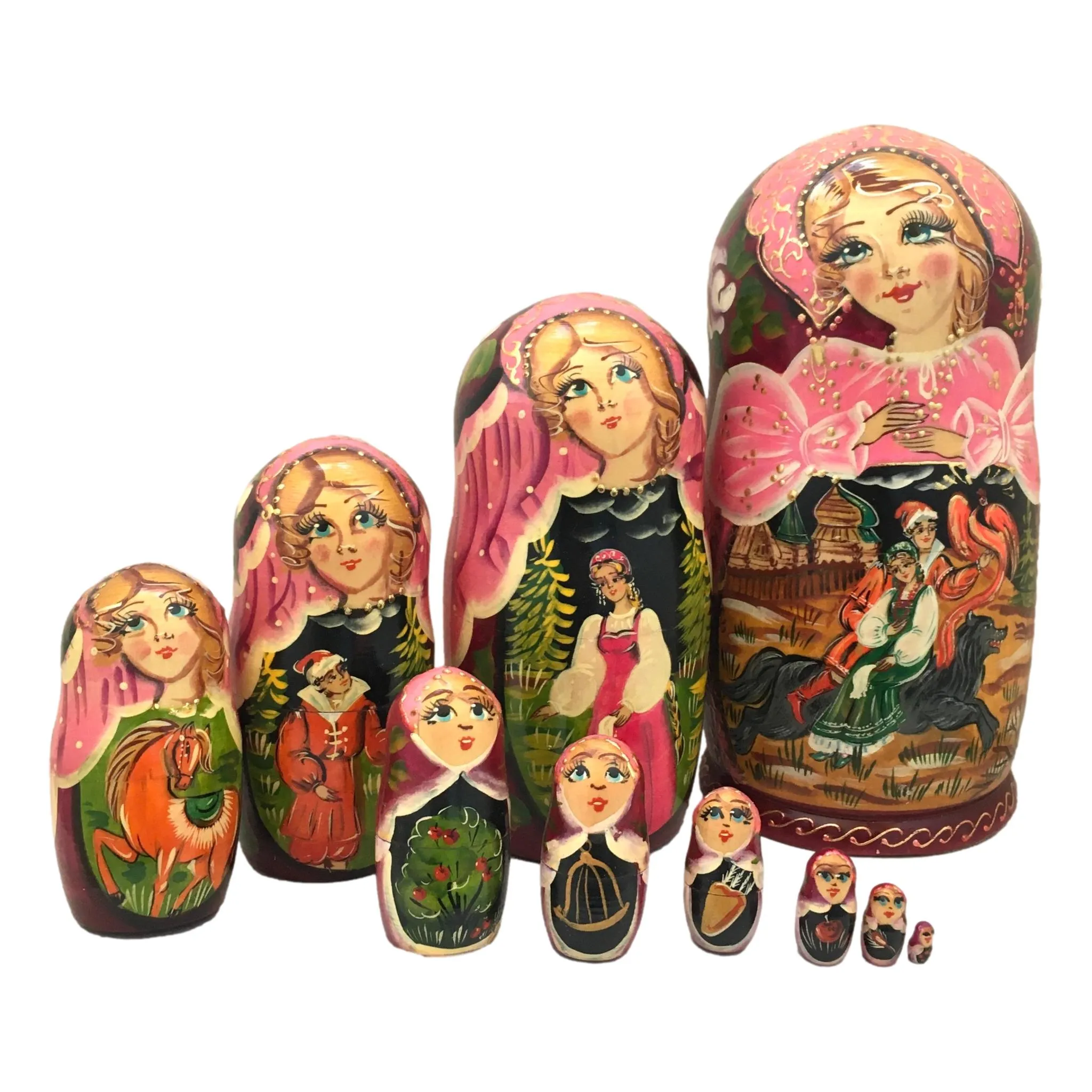 Large Nesting Dolls for Kids 10 Pieces Set