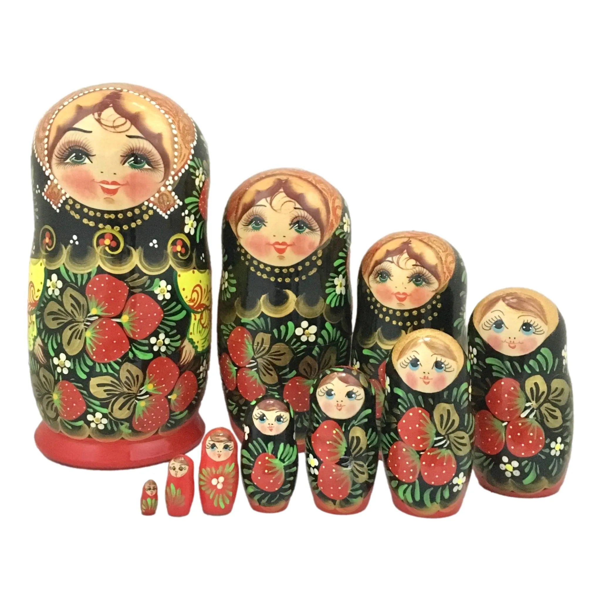 Large Traditional Nesting Dolls Set of 10
