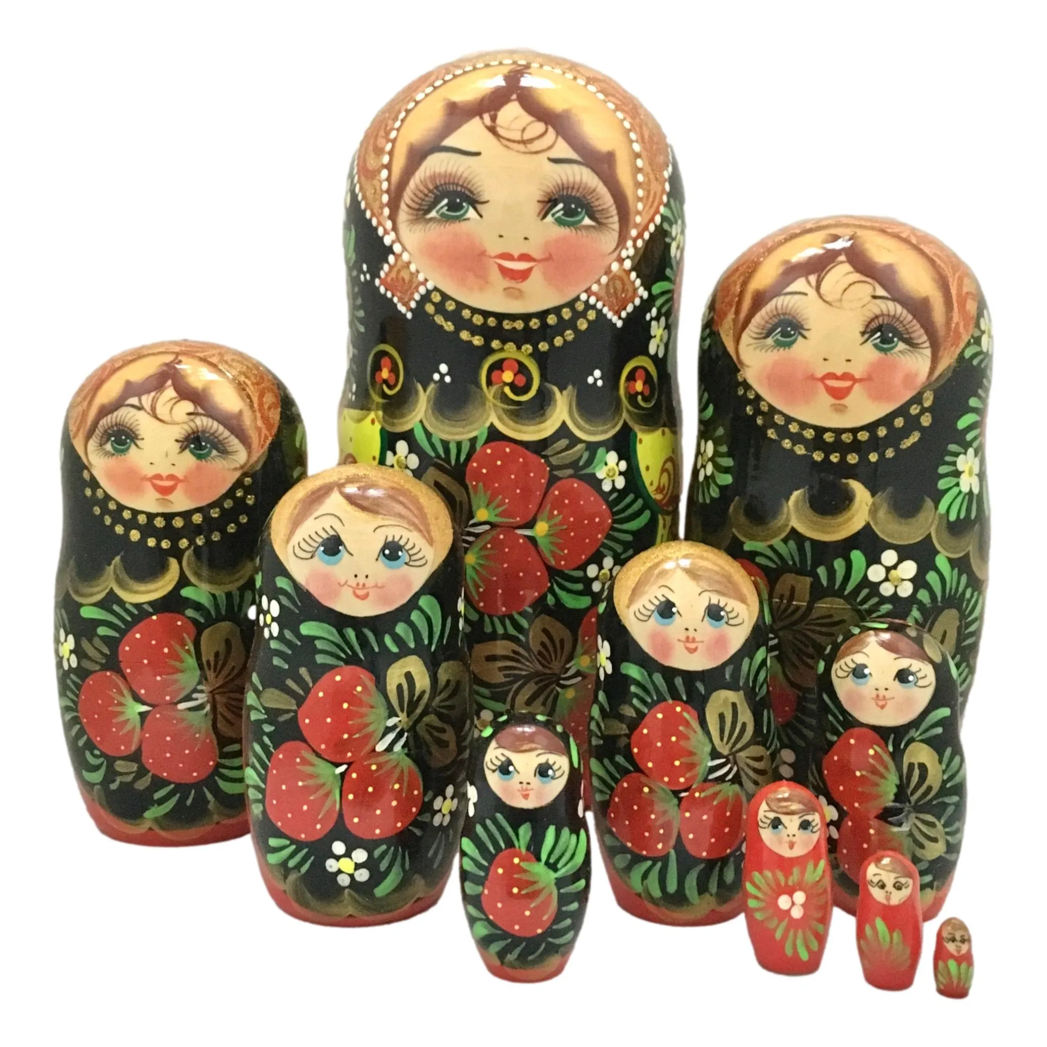 Large Traditional Nesting Dolls Set of 10