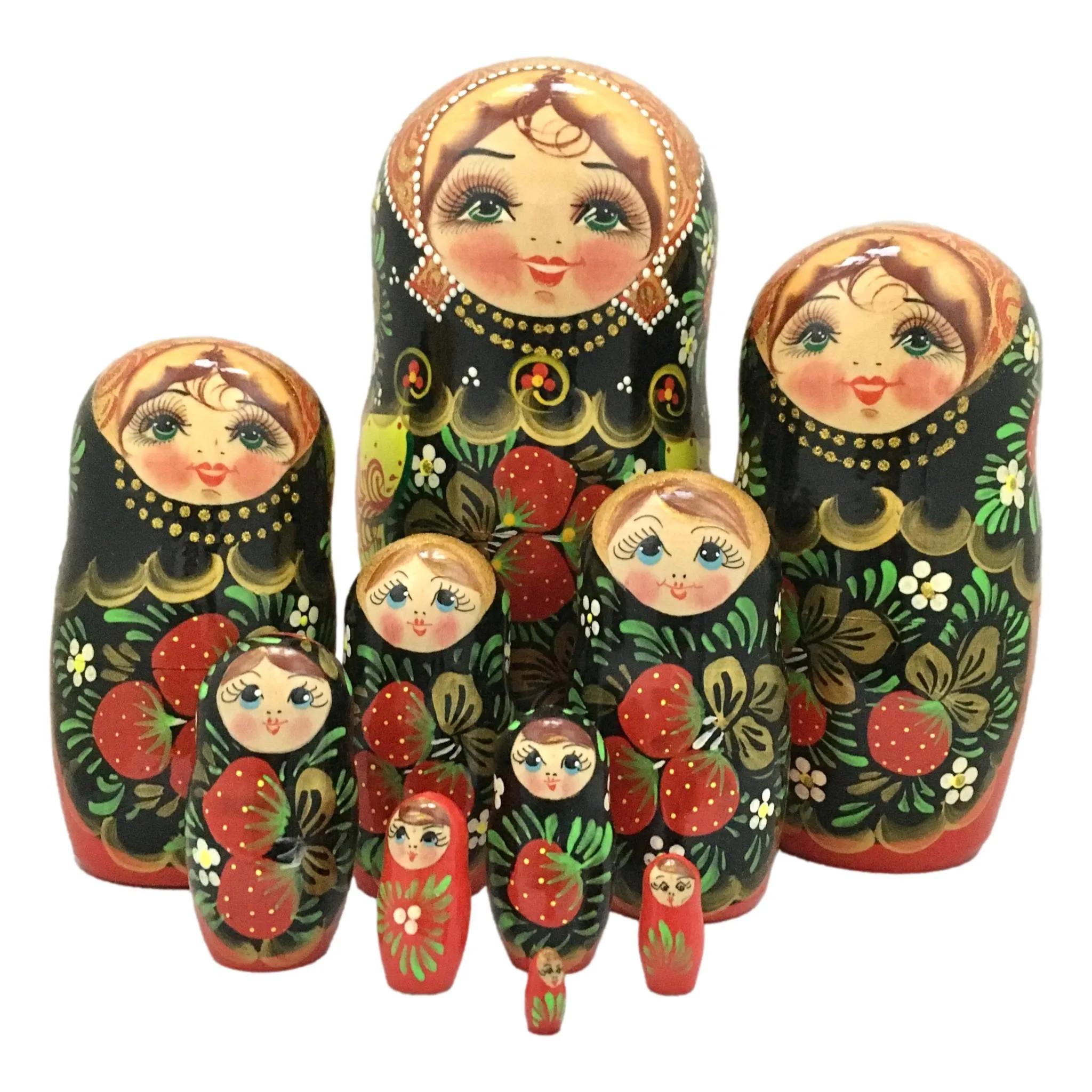Large Traditional Nesting Dolls Set of 10
