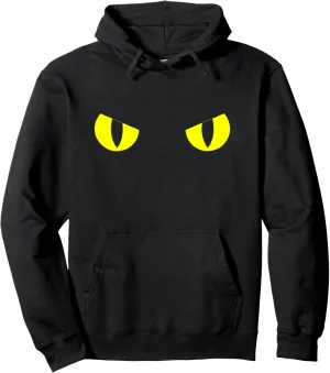 legislature Eyes Pullover Hoodie Cool Cat Always Watching - Fun Cute Yellow Cat 