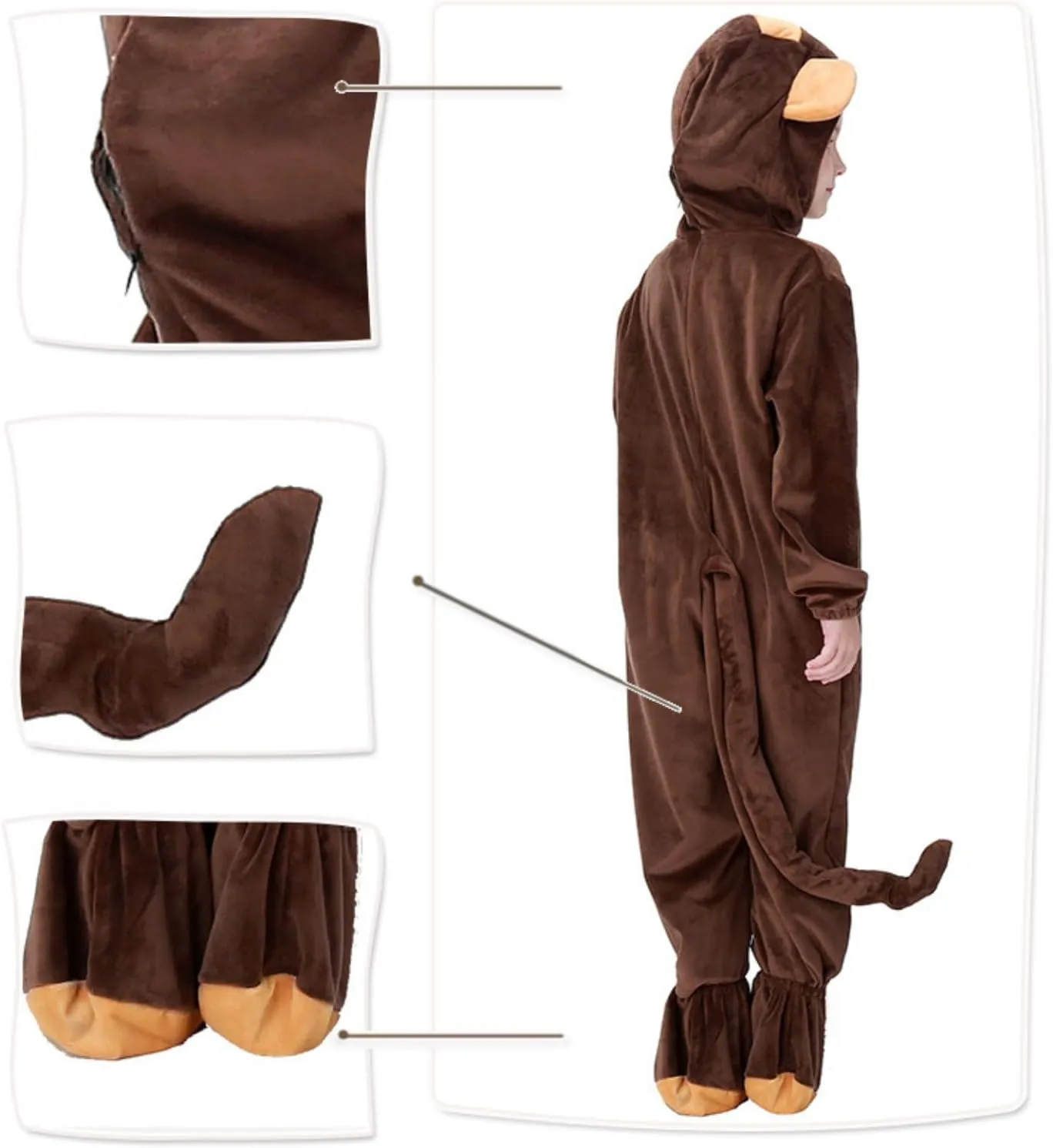 lethal fixture literary grope drawing construction Kids with Hood Sleepwear Cute Halloween Cosplay Animal Costumes Onesies for 