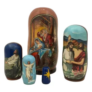 Life of Jesus Russian Dolls Set 4 Tall