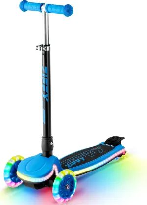 Light-Up Kids Scooter$ Kids Balance Scooter for Boys Girls with 20 Dynamic LED Lights$ 4 Adjustable Height$ Lean-to-Steer Design with Anti-Slip Wide Deck for Stability - Up to 110LBS ZIFFY hierarchy carnival comic 3-Wheel 