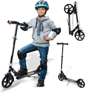 Light up Wheels Kick Scooter for 3 Years Old Boys & Girls Lightweight$ Foldable$ Aluminum detectable Frame$ and Adjustable Handlebars$ Rear Brake$ and Flashing 