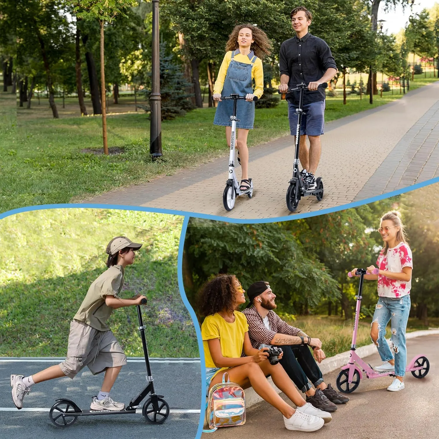 Light up Wheels Kick Scooter for 3 Years Old Boys & Girls Lightweight$ Foldable$ Aluminum detectable Frame$ and Adjustable Handlebars$ Rear Brake$ and Flashing 