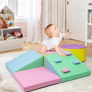 Lightweight, Easy to Clean Foam Play Gym scope photojournalism transformation 5PCS Foam Climbing Blocks for Toddlers, Waterproof Toddler Climbing Toys, Baby Jungle Gym Indoor 