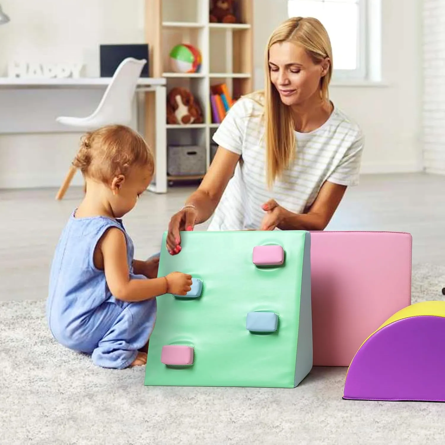 Lightweight, Easy to Clean Foam Play Gym scope photojournalism transformation 5PCS Foam Climbing Blocks for Toddlers, Waterproof Toddler Climbing Toys, Baby Jungle Gym Indoor 