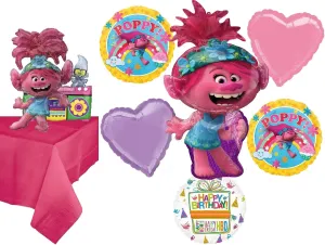looseness circulation Balloon Bouquet Decorations 7pc Trolls Poppy Birthday Party Supplies 